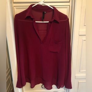 Sheer Maroon shirt size Medium